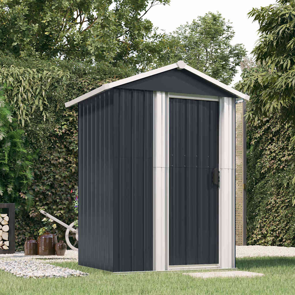 vidaXL Garden Shed Anthracite 126x97.5x177 cm Galvanised Steel 1