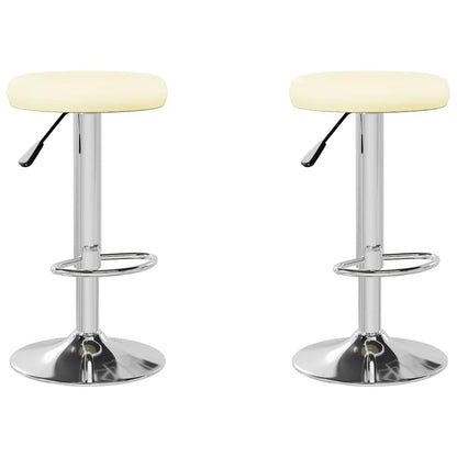 vidaXL Bar Stools 2 pcs Cream Faux Leather 2