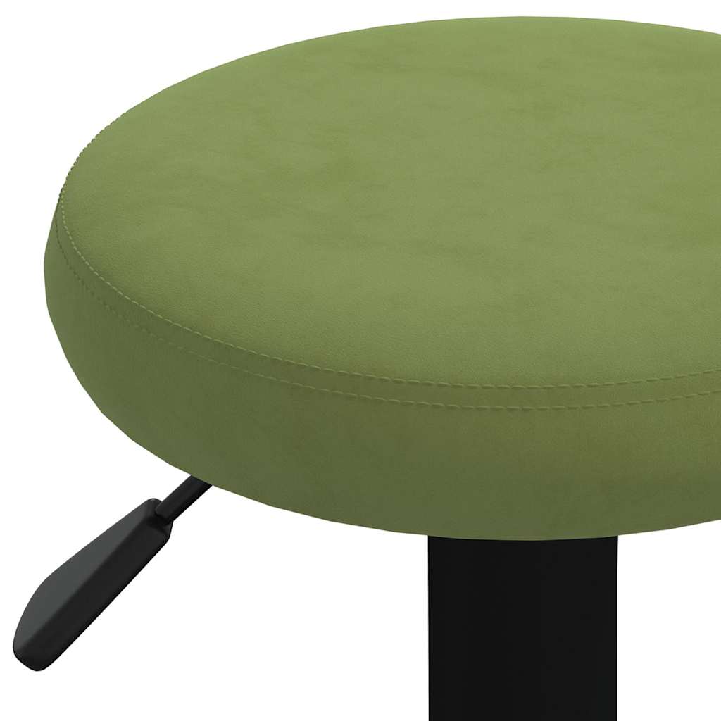 Bar Stools 2 pcs Velvet light green