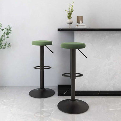 Bar Stools 2 pcs Velvet Dark green
