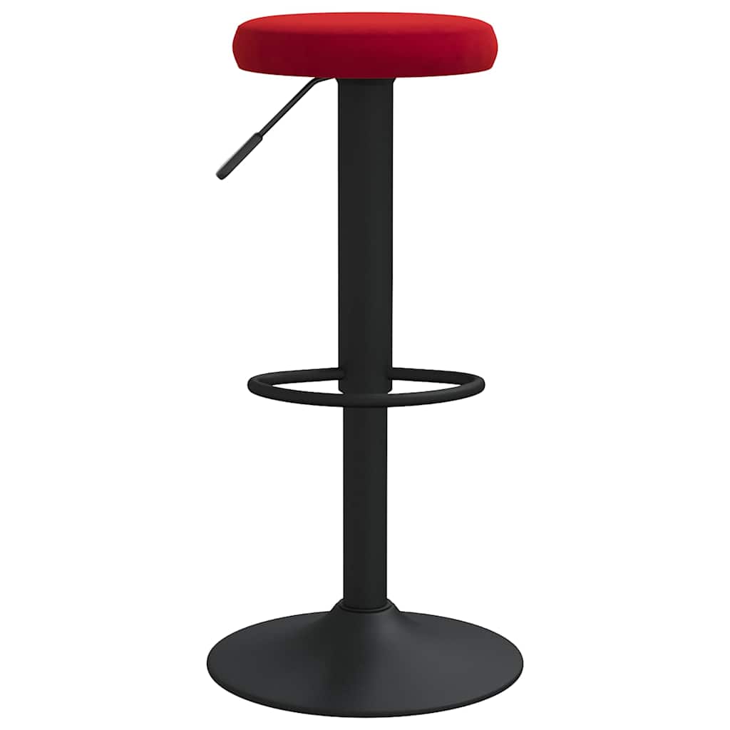 vidaXL Bar Stools 2 pcs Wine Red Velvet 3