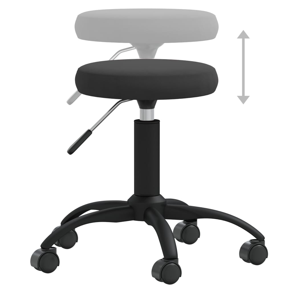 vidaXL Office Swivel Chair Black Velvet 6