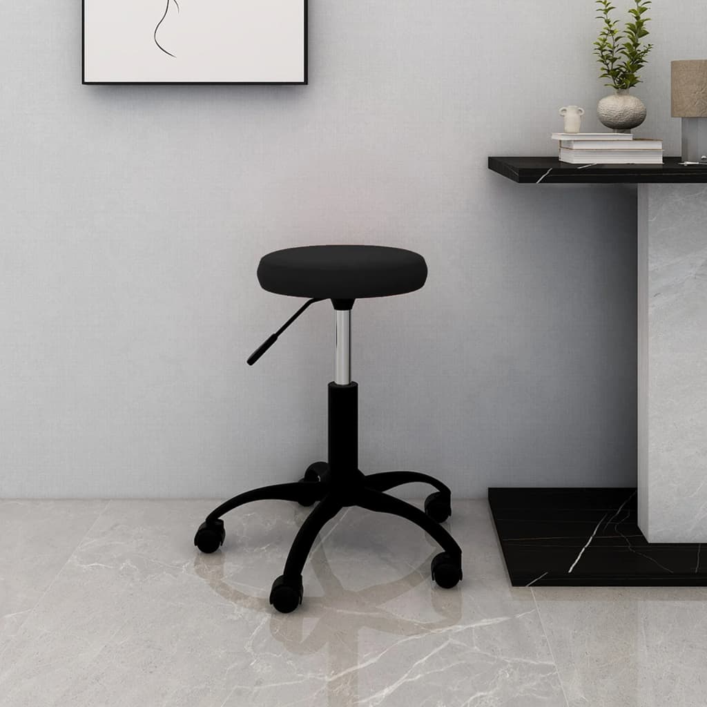 vidaXL Office Swivel Chair Black Velvet 1
