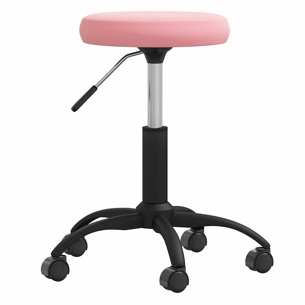 vidaXL Office Swivel Chair Pink Velvet 2