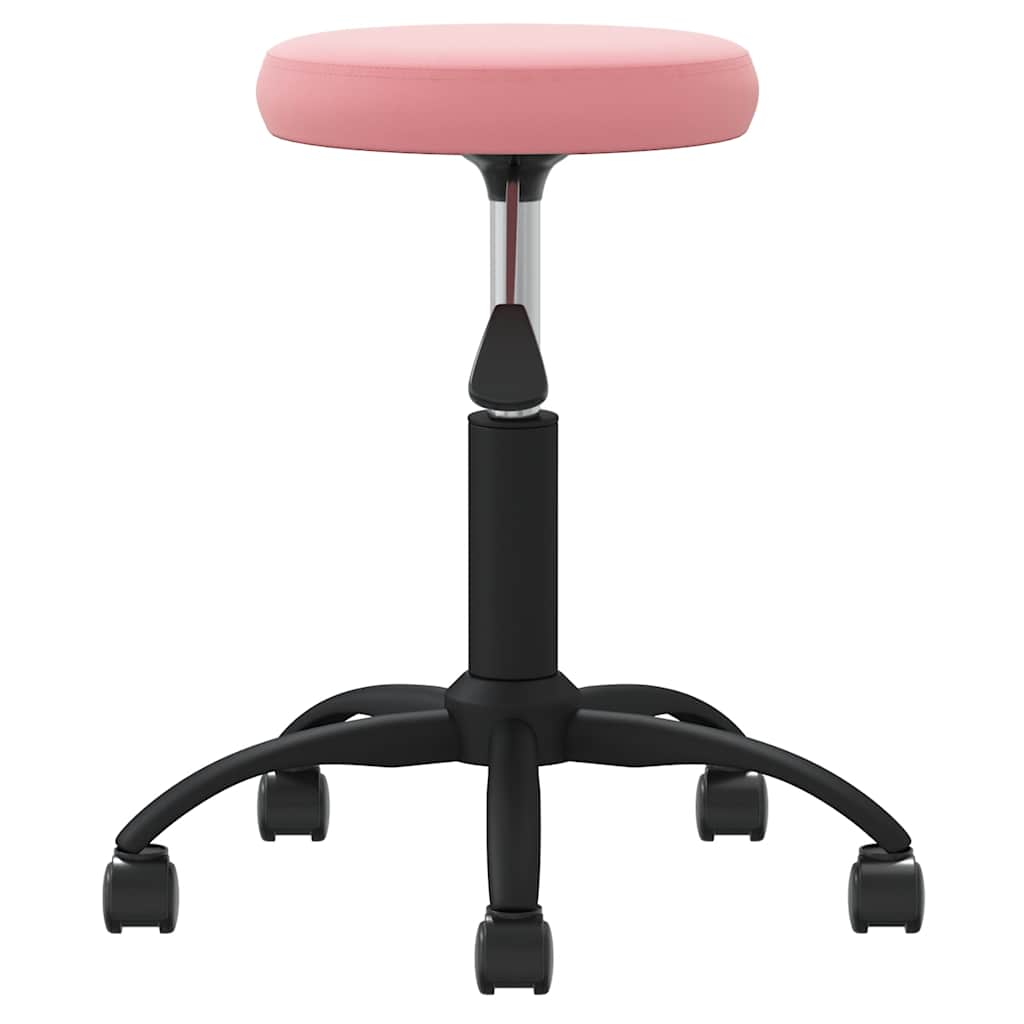 vidaXL Office Swivel Chair Pink Velvet 4