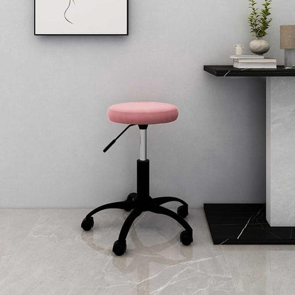vidaXL Office Swivel Chair Pink Velvet 1