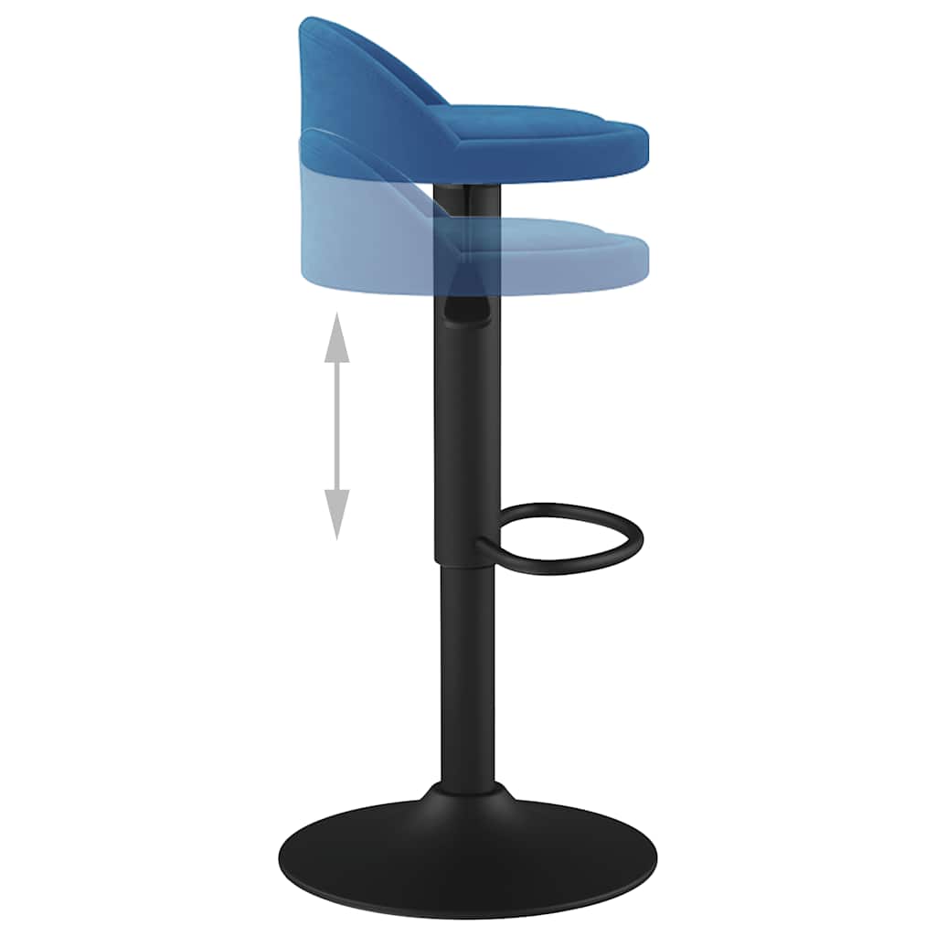 vidaXL Bar Stool Blue Velvet 6