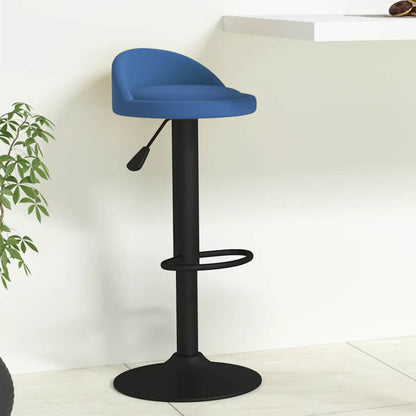 vidaXL Bar Stool Blue Velvet 1