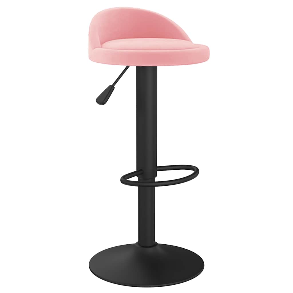 vidaXL Bar Stool Pink Velvet 2