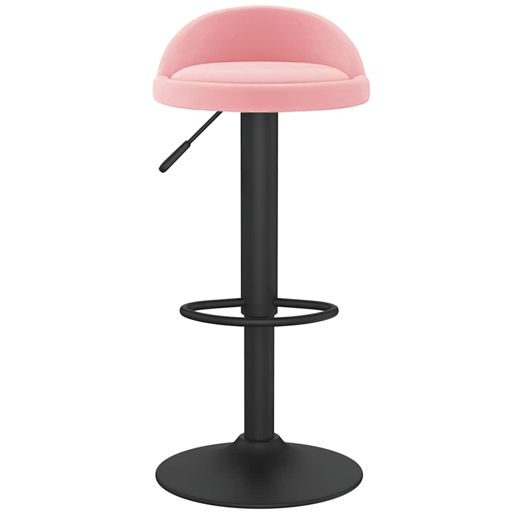 vidaXL Bar Stool Pink Velvet 3