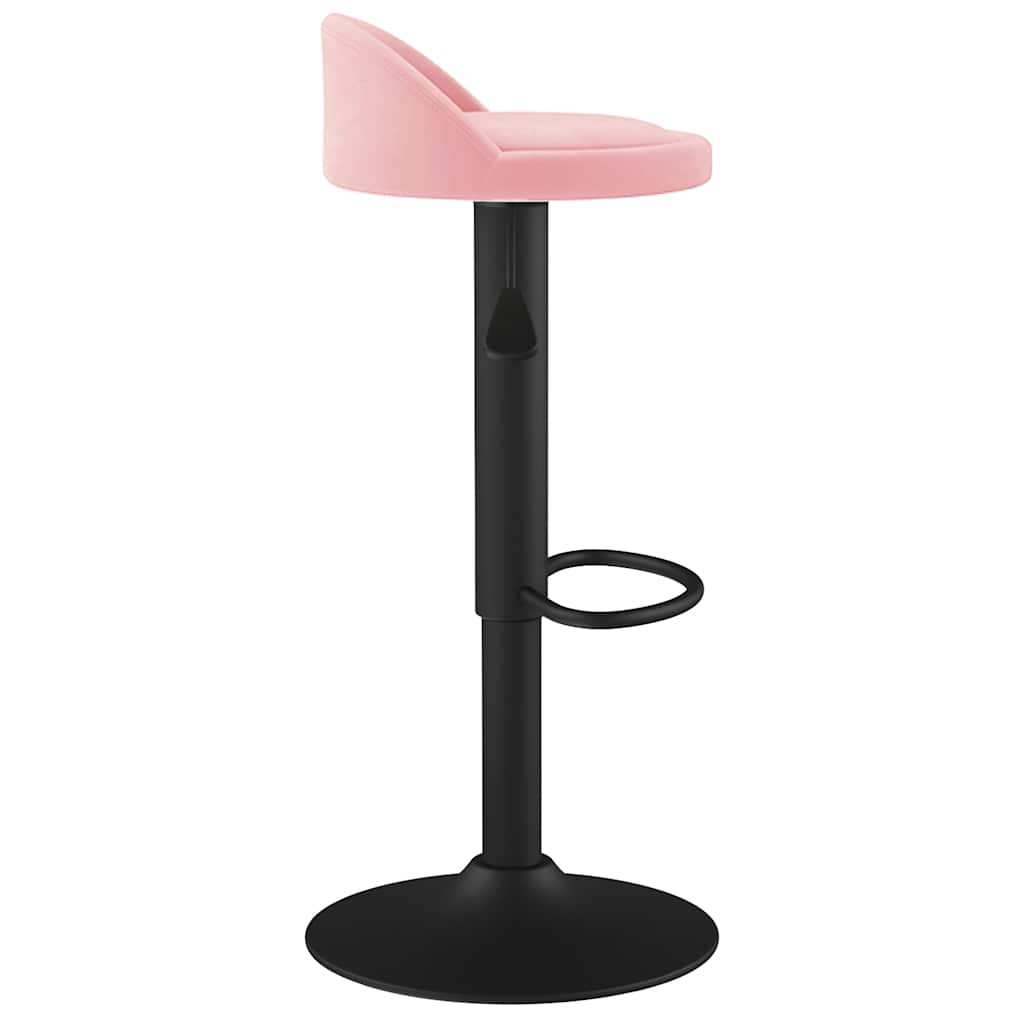 vidaXL Bar Stool Pink Velvet 4