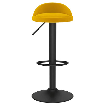 vidaXL Bar Stool Yellow Velvet 3