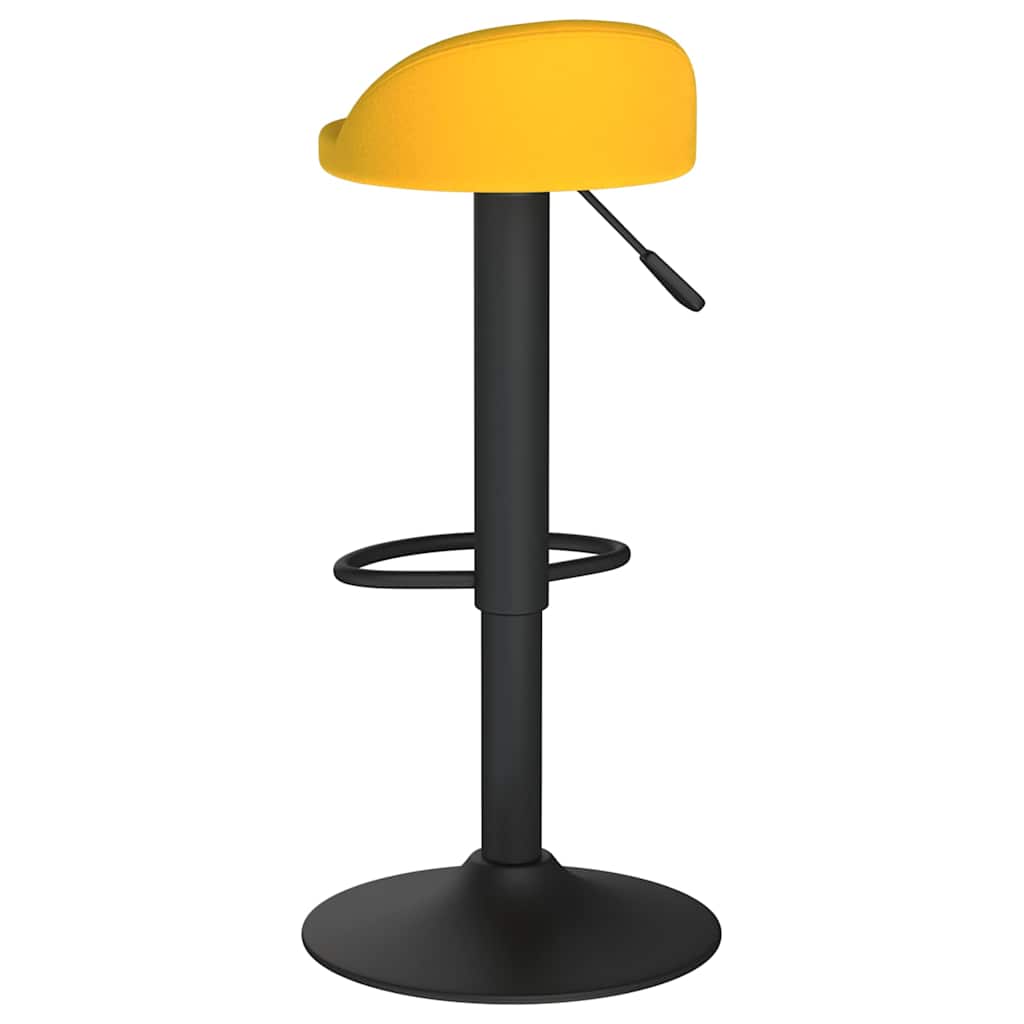 vidaXL Bar Stool Yellow Velvet 5