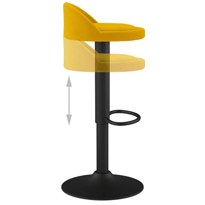 vidaXL Bar Stool Yellow Velvet 6