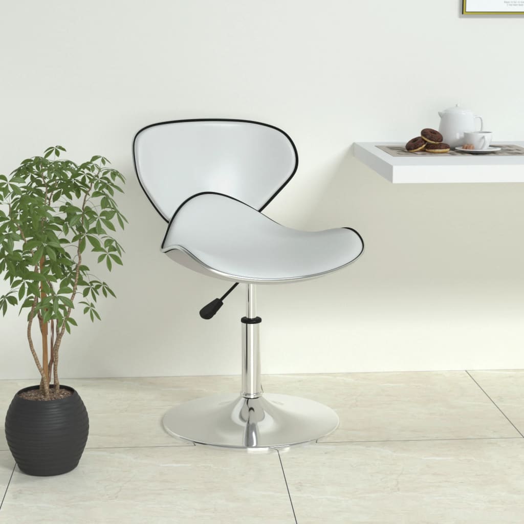 vidaXL Bar Stool White Faux Leather 1