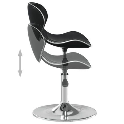 vidaXL Bar Stool Black Faux Leather 6