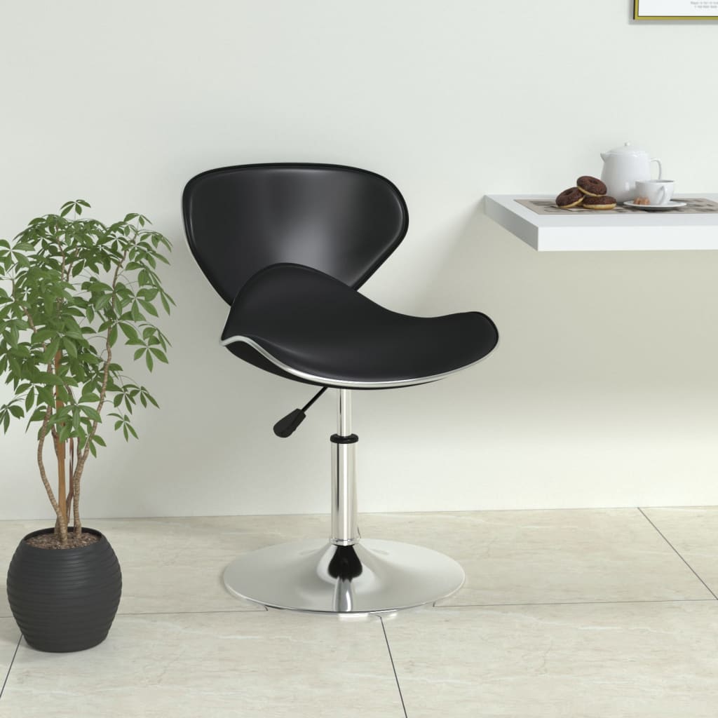 vidaXL Bar Stool Black Faux Leather 1