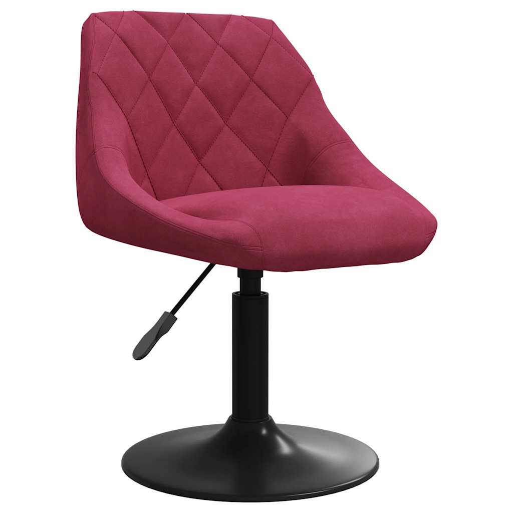 Bar Stool Velvet Wine red