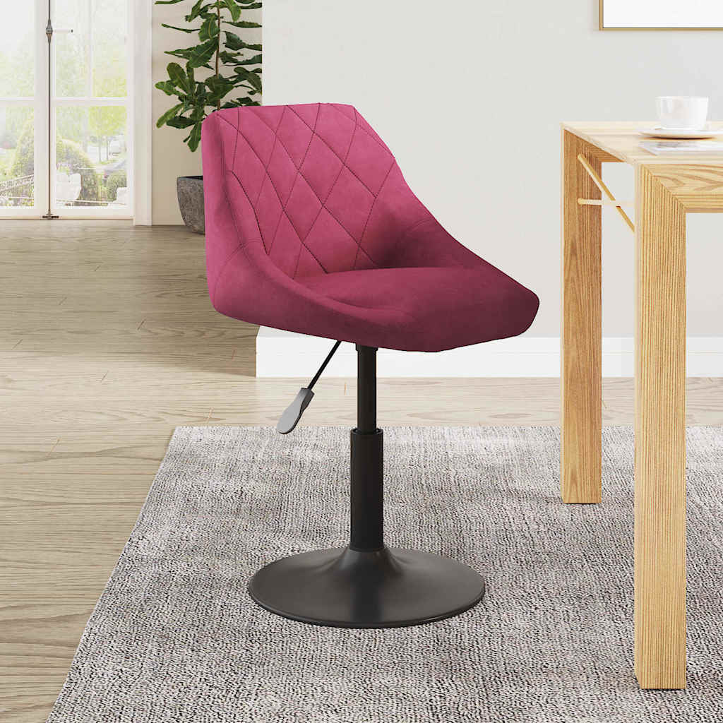 Bar Stool Velvet Wine red