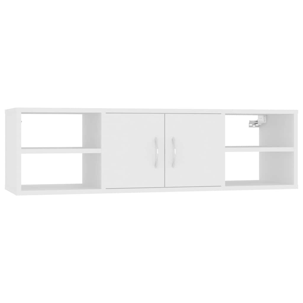 vidaXL Wall Shelf White 102x30x29 cm Engineered Wood 2