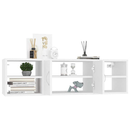vidaXL Wall Shelf White 102x30x29 cm Engineered Wood 4