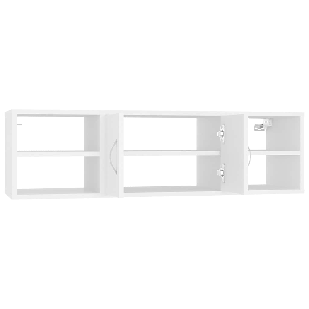 vidaXL Wall Shelf White 102x30x29 cm Engineered Wood 5
