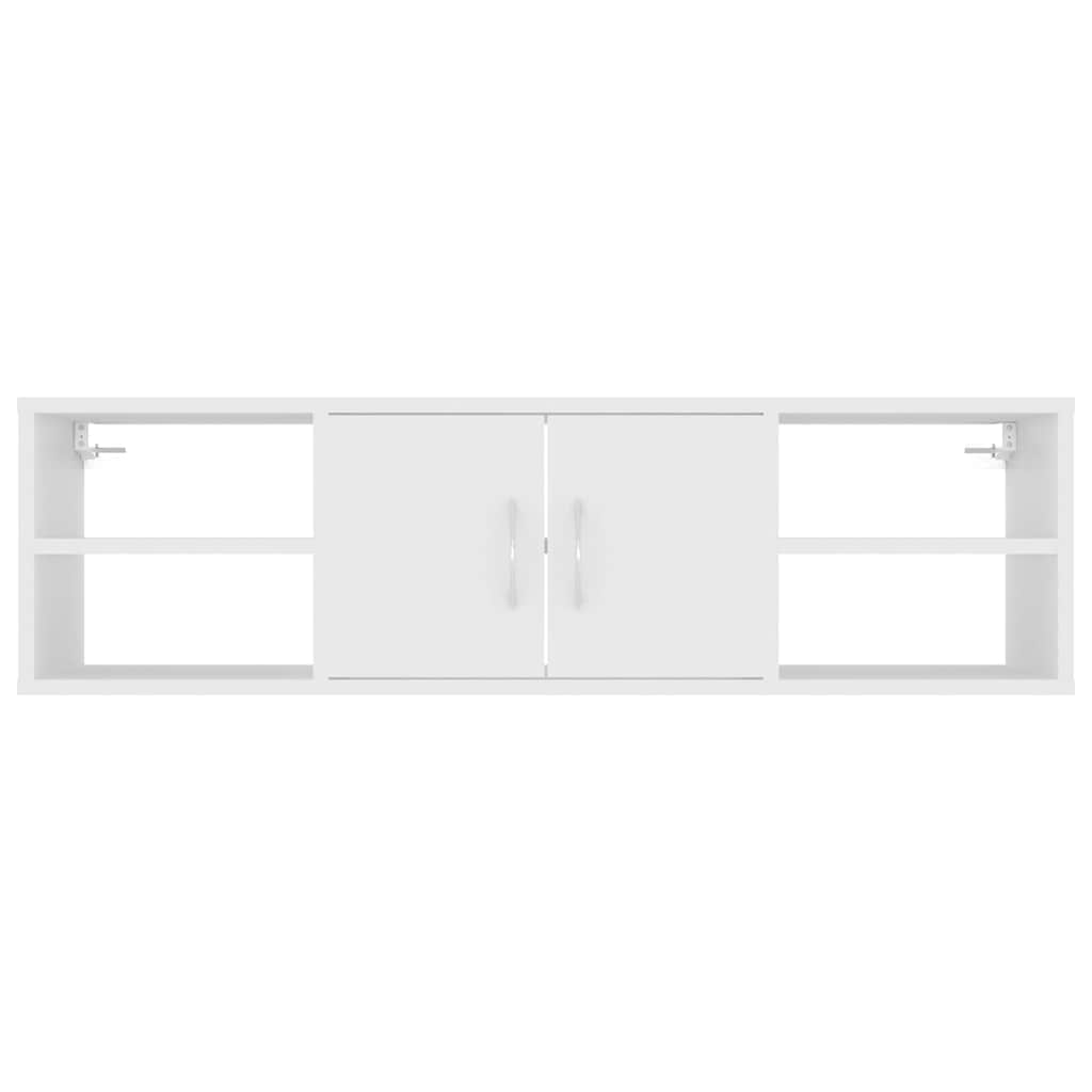 vidaXL Wall Shelf White 102x30x29 cm Engineered Wood 6
