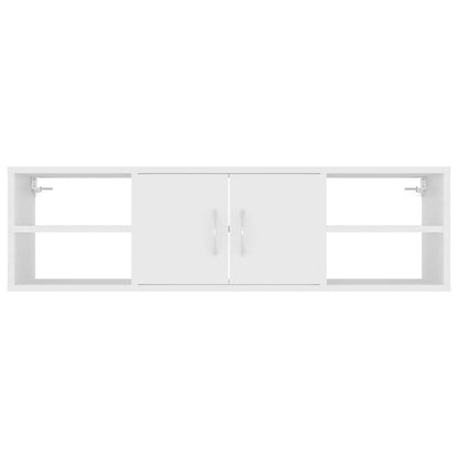 vidaXL Wall Shelf White 102x30x29 cm Engineered Wood 6