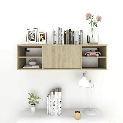 vidaXL Wall Shelf | Sonoma Oak | Engineered Wood | Medium | Wall Shelf 3
