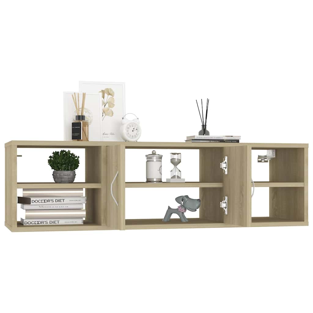 vidaXL Wall Shelf | Sonoma Oak | Engineered Wood | Medium | Wall Shelf 4