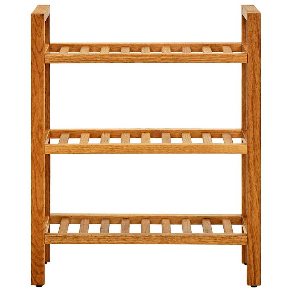 Shoe Rack with 2 Shelves 50x27x40 cm Solid Oak Wood 50 cm 60 cm