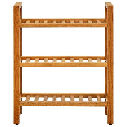Shoe Rack with 2 Shelves 50x27x40 cm Solid Oak Wood 50 cm 60 cm