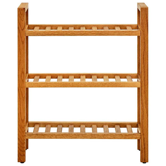 Shoe Rack with 2 Shelves 50x27x40 cm Solid Oak Wood 50 cm 60 cm