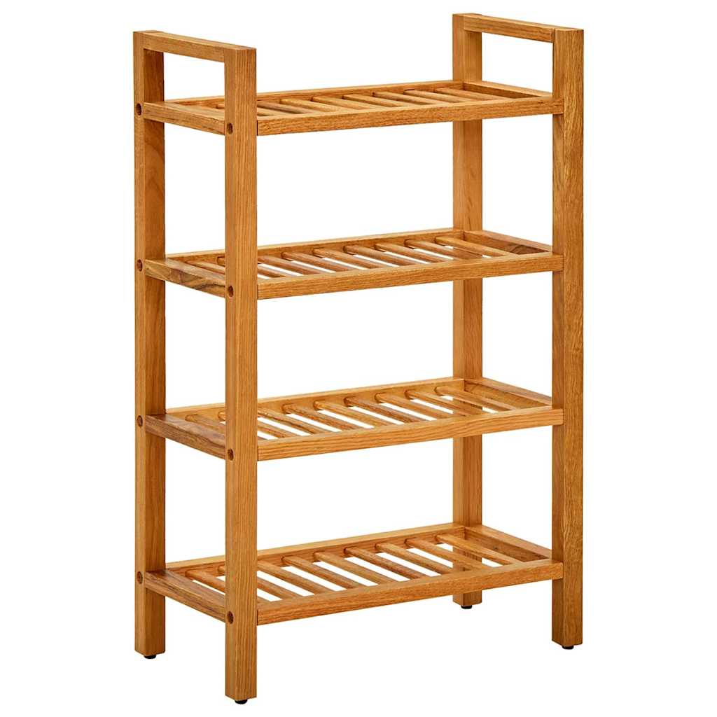 Shoe Rack with 2 Shelves 50x27x40 cm Solid Oak Wood 50 cm 80 cm