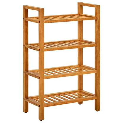Shoe Rack with 2 Shelves 50x27x40 cm Solid Oak Wood 50 cm 80 cm