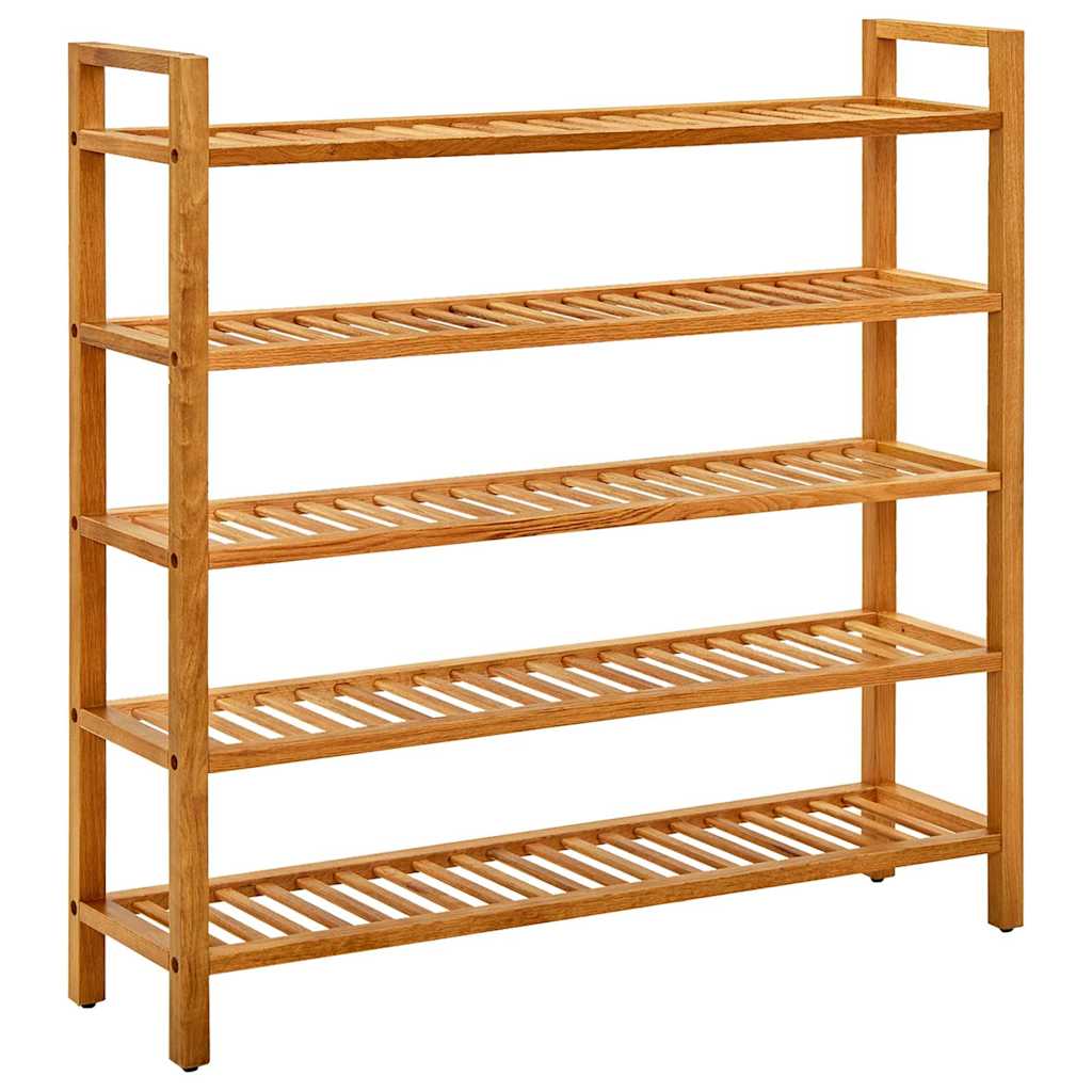 Shoe Rack with 2 Shelves 50x27x40 cm Solid Oak Wood 100 cm 100 cm
