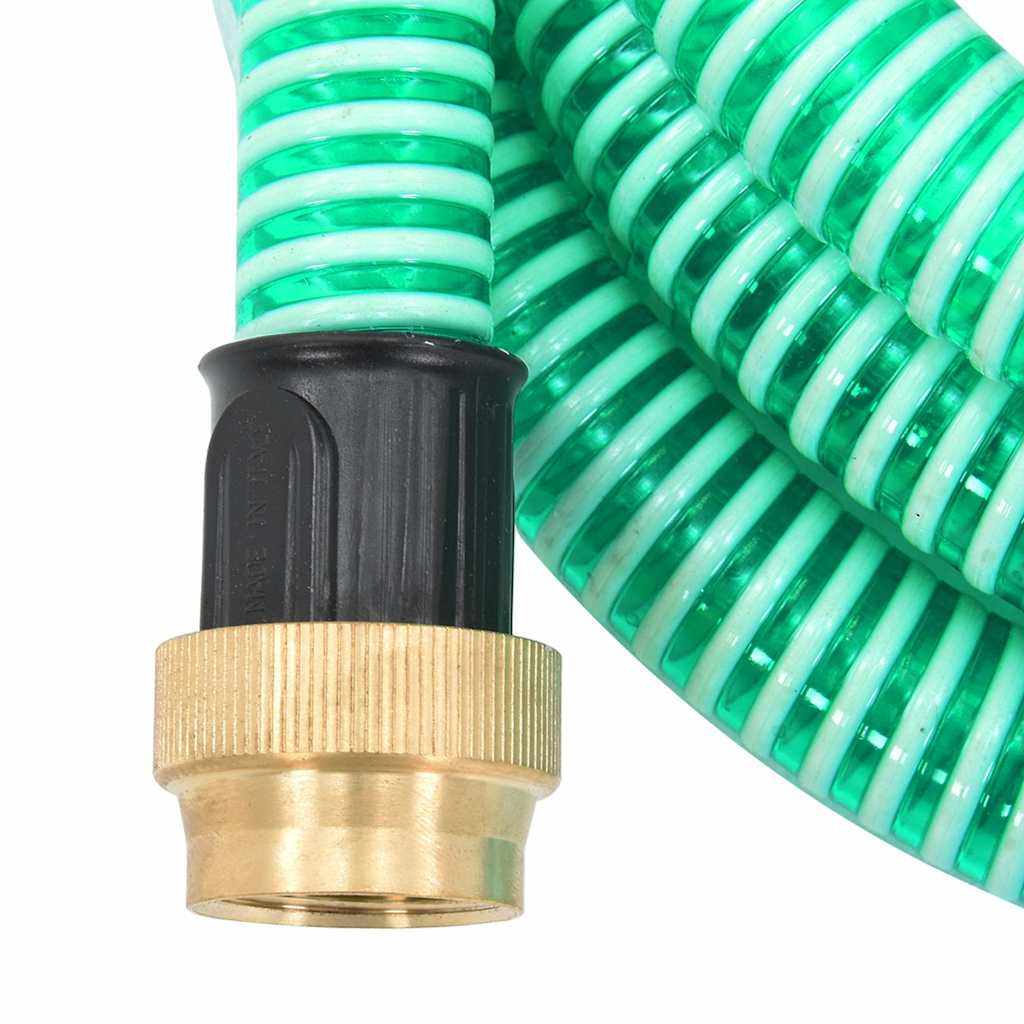 vidaXL Suction Hose | Green | PVC, Brass | 7-meter length | Suction Hose 4