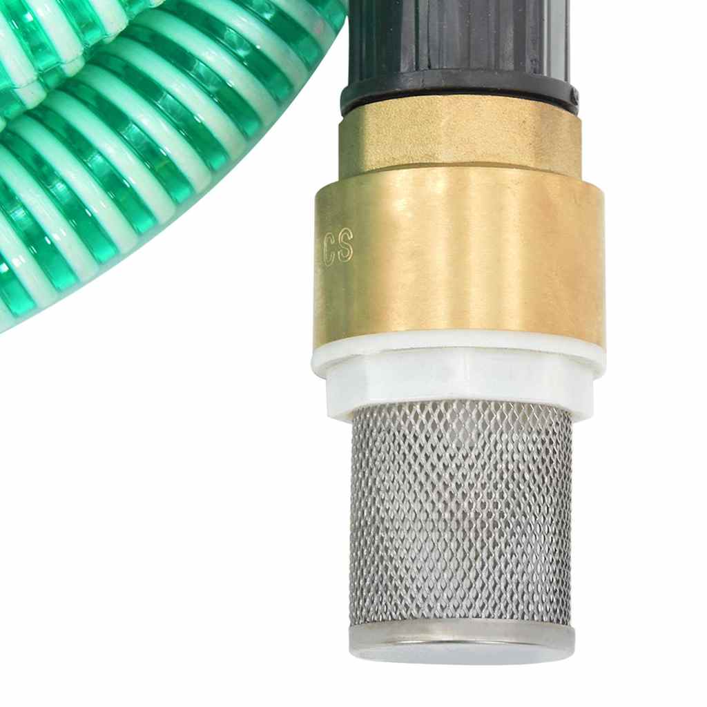 vidaXL Suction Hose | Green | PVC, Brass | 7-meter length | Suction Hose 5