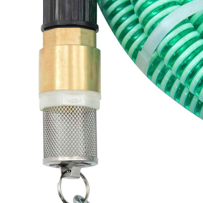 vidaXL Suction Hose | Green | PVC, Brass | Standard |  Durable  | Garden Hose 2