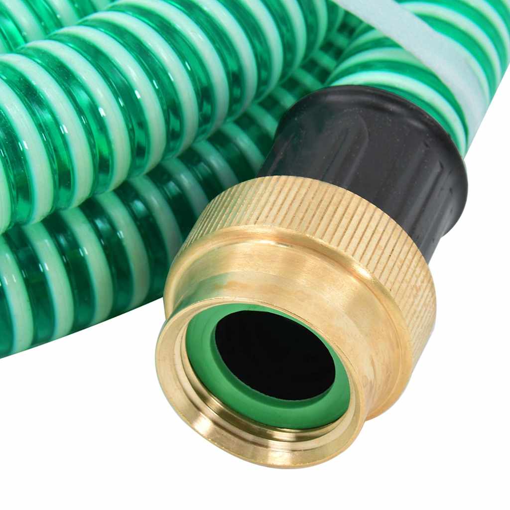vidaXL Suction Hose | Green | PVC, Brass | Standard |  Durable  | Garden Hose 4