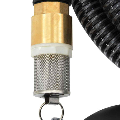 vidaXL Suction Hose with Brass Connectors Black 1.1" 3 m PVC 6