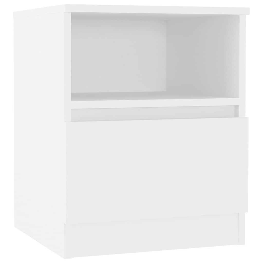 806158 vidaXL Bed Cabinets 2 pcs White 40x40x50 cm Engineered Wood 3