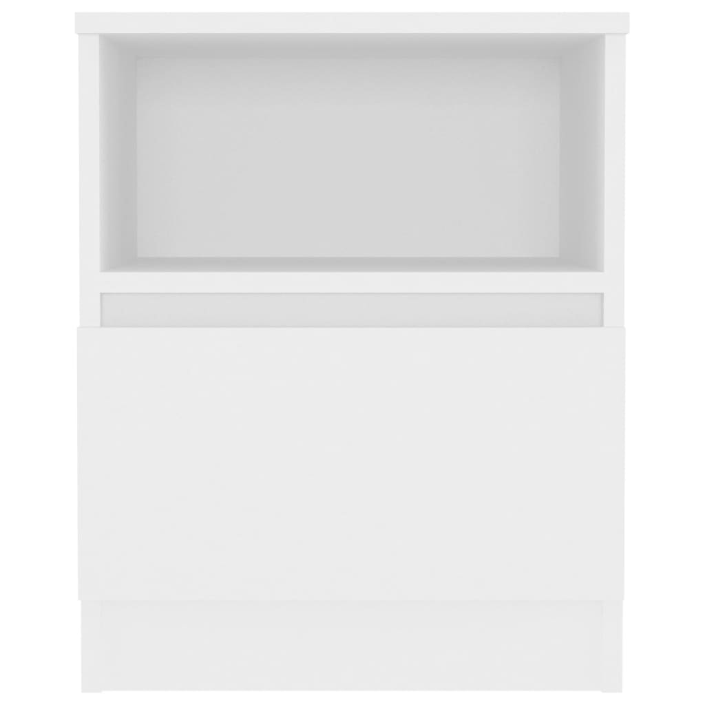 806158 vidaXL Bed Cabinets 2 pcs White 40x40x50 cm Engineered Wood 4