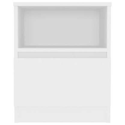 806158 vidaXL Bed Cabinets 2 pcs White 40x40x50 cm Engineered Wood 4