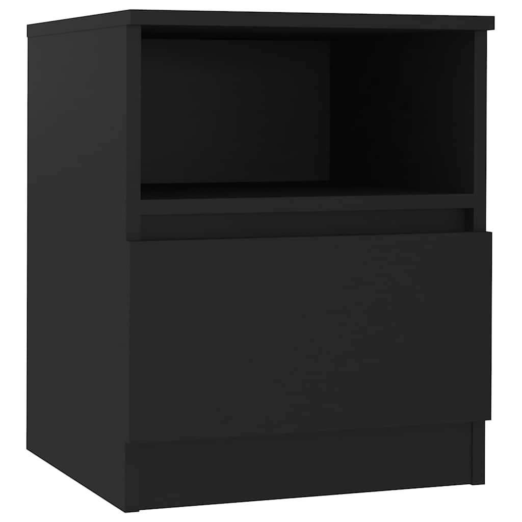 806160 vidaXL Bed Cabinets 2 pcs Black 40x40x50 cm Engineered Wood 3