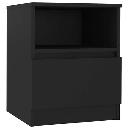 806160 vidaXL Bed Cabinets 2 pcs Black 40x40x50 cm Engineered Wood 3