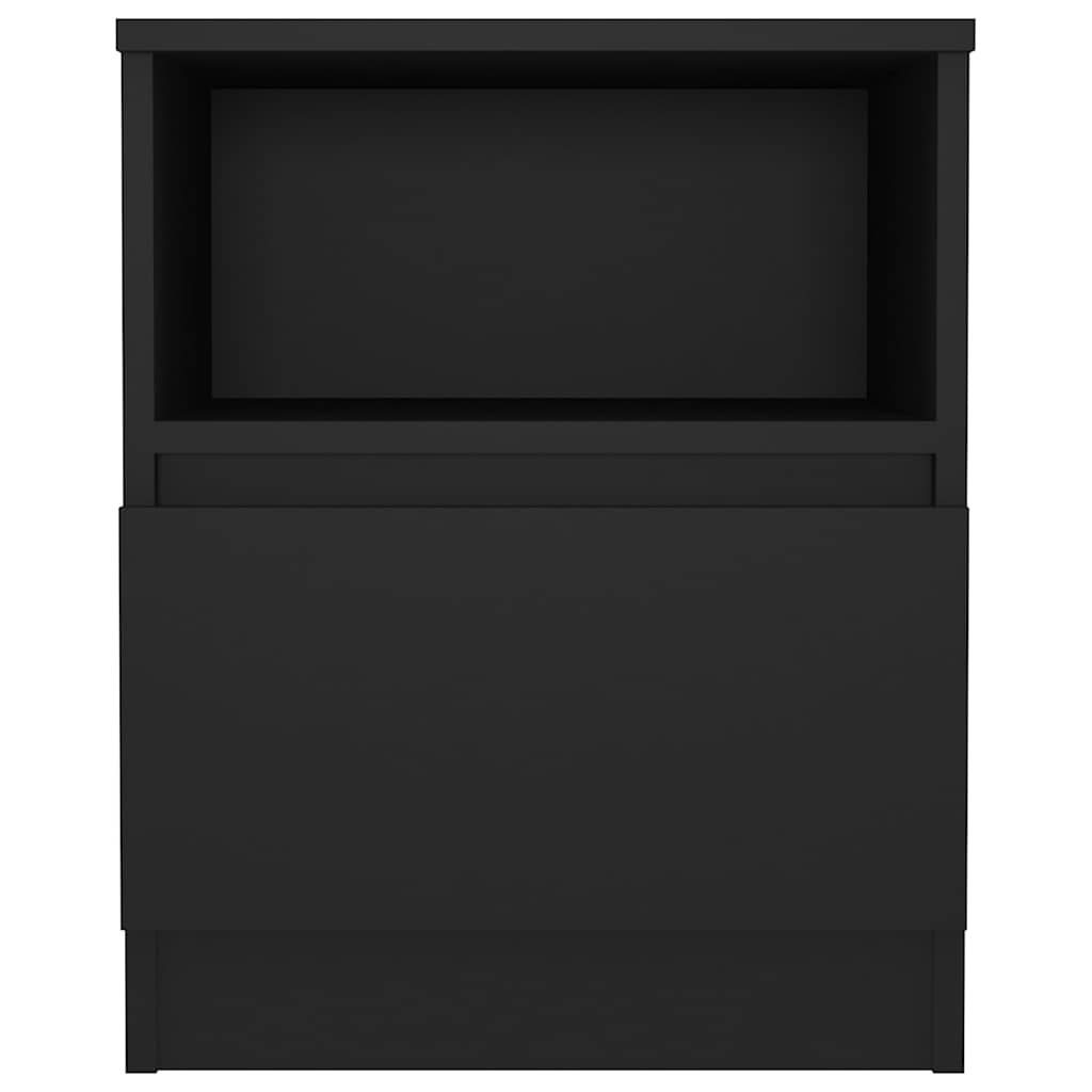 806160 vidaXL Bed Cabinets 2 pcs Black 40x40x50 cm Engineered Wood 4