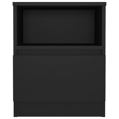 806160 vidaXL Bed Cabinets 2 pcs Black 40x40x50 cm Engineered Wood 4