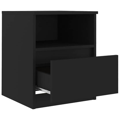 806160 vidaXL Bed Cabinets 2 pcs Black 40x40x50 cm Engineered Wood 5