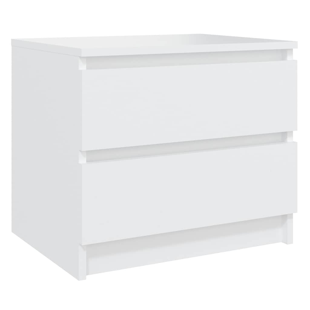 806193 vidaXL Bed Cabinet White 50x39x43,5 cm Engineered Wood 2